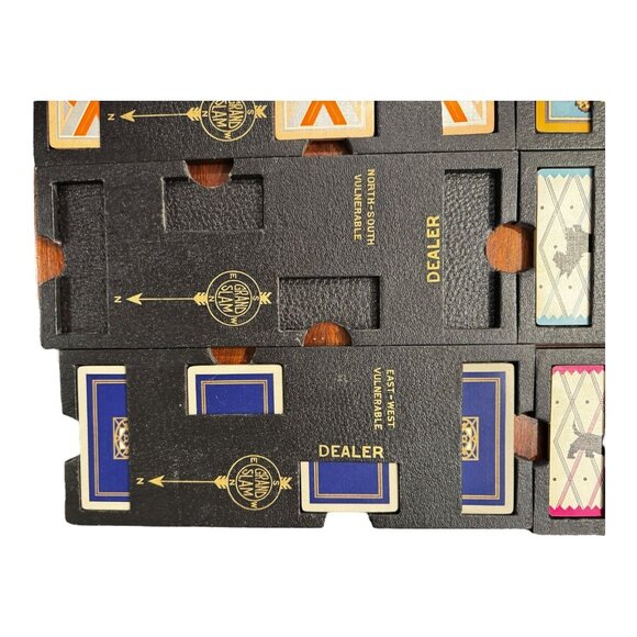 Vtg Duplicate Bridge Game Set w/Guide Bridge Headquarters NY 16 Trays w/Cards - Picture 14 of 16